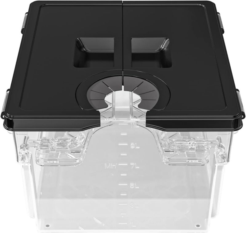 Photo 1 of Sous Vide Container with Lid Sous Vide Containers with Built- in Rack 11.65QT Sous Vide Pot Slow Cooker Container Sous Vide Bucket Double-door-opening Design Compatible with Most Sous Vide Cookers