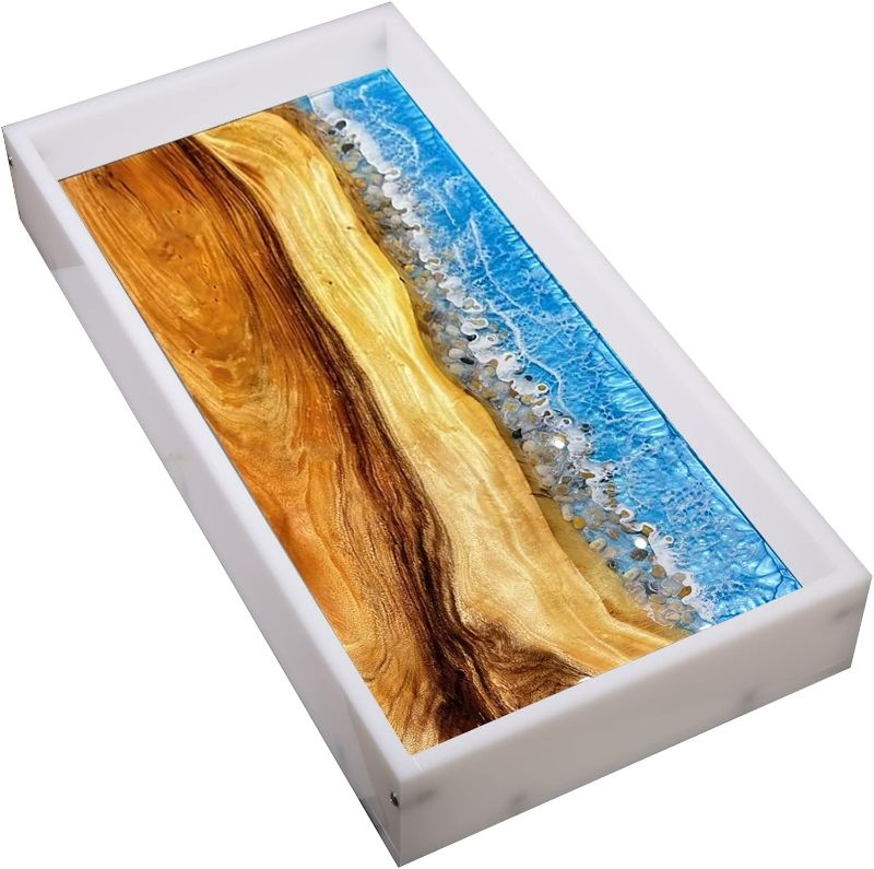 Photo 1 of Reusable Extra Large Resin Mold, 24x12x3 Inches Epoxy River Table Mold, 1/2" Thick Premium High Density Material for Making Coffee River Table, Resin Art, Wall Decor
