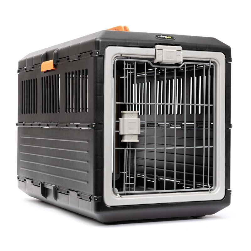 Photo 1 of Mirapet USA Pet Carriers - Airline TSA Approved Travel Crates for Cats and Dogs - Collapsible Foldable Design Portable Hard-Sided Kennels for Pets - 360° Cooling Vents and Hard Plastic Wall Protection MEDIUM