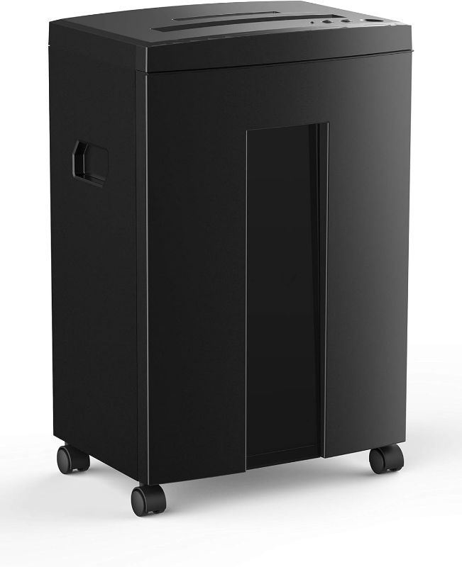 Photo 1 of WOLVERINE 18-Sheet 60 Mins Running Time Cross Cut High Security Level P-4 Heavy Duty Paper/CD/Card Ultra Quiet Shredder for Home Office with 6 Gallons Pullout Waste Bin SD9113(Black ETL)