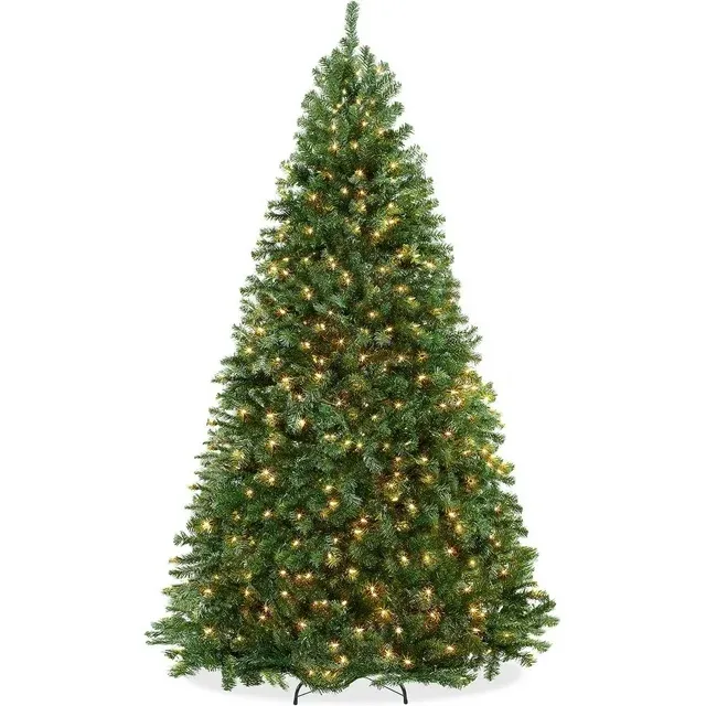 Photo 1 of 6.5ft Pre- Artificial Holiday Christmas Spruce Tree for Home, Office, Party Decoration 1188-Branch Tips, Easy Assembly, Metal Hinges & Foldable Base