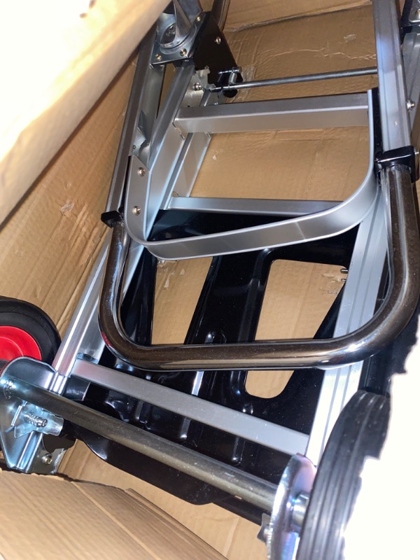Photo 1 of Hand Truck Dolly Foldable Heavy Duty, Convertible 2 in 1 Folding Hand Truck Folding Dolly Cart Trolley Luggage Cart 440lbs Capacity Aluminum for Moving Home, Auto, Office