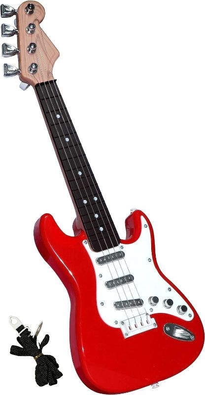 Photo 1 of 16 Inch Guitar Toy for Kids, 4 Strings Electric Guitar Musical Instruments for Children,Multifunctional Portable Electronic Instrument