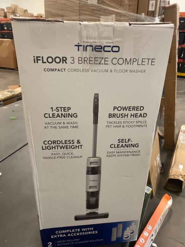 Photo 3 of Tineco iFLOOR 3 Breeze Complete Wet Dry Vacuum Cordless Floor Cleaner and Mop One-Step Cleaning for Hard Floors