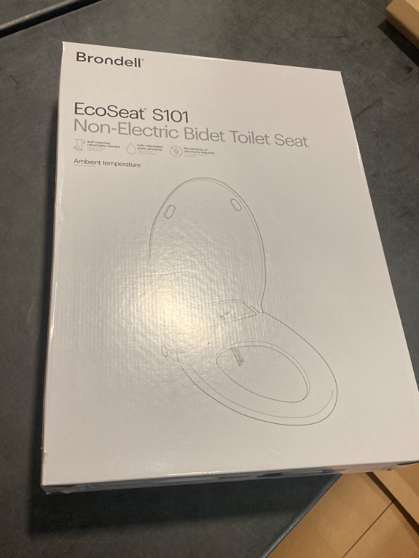 Photo 2 of Brondell Swash Ecoseat Non-Electric Bidet Toilet Seat, Fits Elongated Toilets, White - Dual Nozzle System, Ambient Water Temperature - Bidet with Easy Installation S101 Elongated