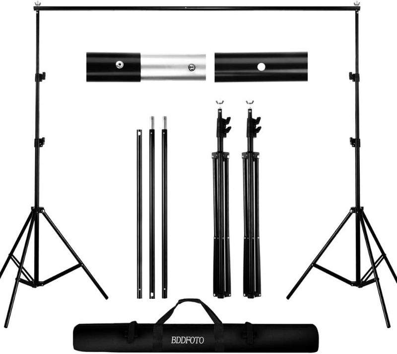 Photo 1 of Backdrop Stand 6.5x6.5ft/2x2m, BDDFOTO Photo Video Background Stand Support System for Party with Carring Bag