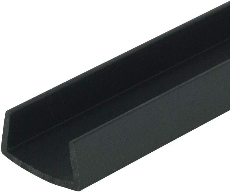Photo 1 of Outwater Plastics Black 3/4'' Styrene Plastic U-Channel/C-Channel 36 Inch Lengths (Pack of 4)