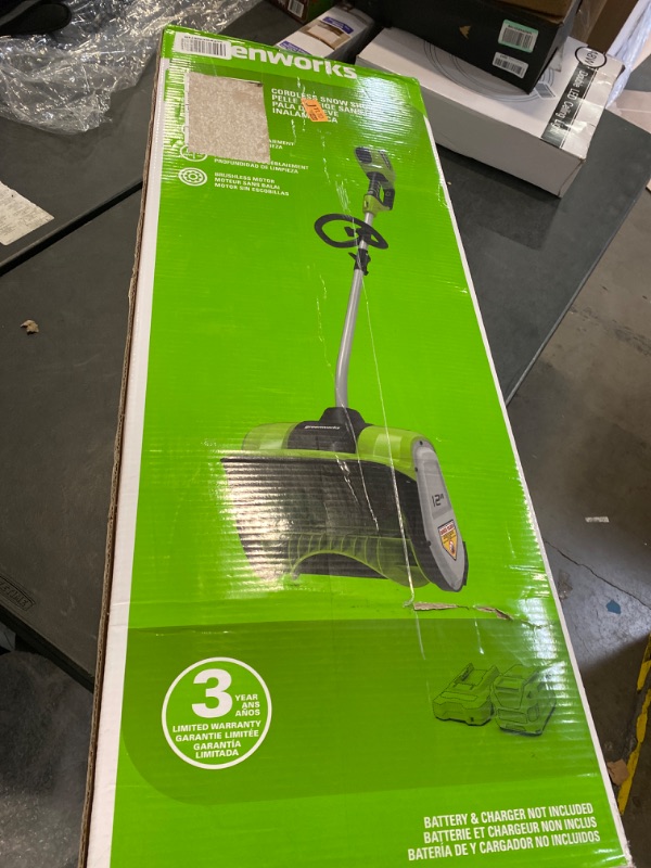 Photo 3 of Greenworks 40V 12-Inch Cordless Snow Shovel, Battery Not Included 2601402 Tool Only Shovel