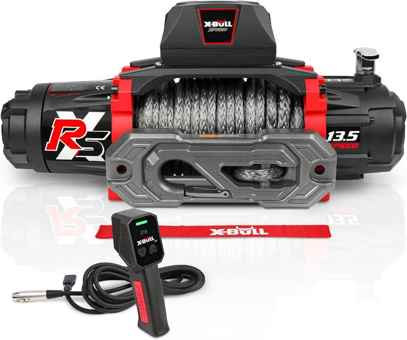 Photo 1 of X-BULL Winch-13500 lb. Load Capacity Electric Winch -12V DC Power for Towing Truck Off Road, 2 in 1 Wireless Remote,13500 XRS Series
