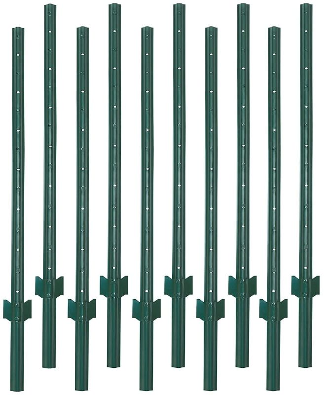 Photo 1 of 
VASGOR 7 Feet Sturdy Duty Metal Fence Post – Garden U Post for Fencing - 10 Pack

