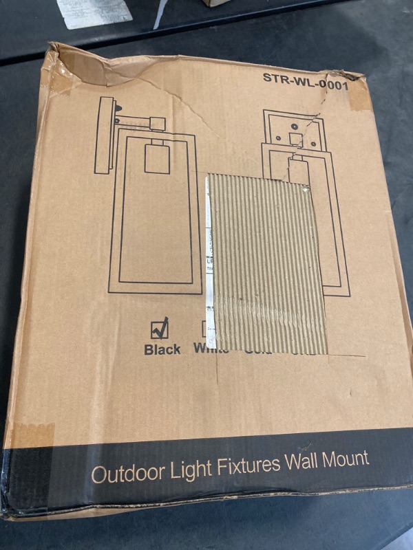 Photo 3 of Dusk to Dawn Outdoor Light Fixtures Wall Mount, Sensor Porch Lights, Anti-Rust Exterior Wall Sconce Lighting Lamp, Waterproof Wall Lantern for Doorway, Garage, 2-Pack
