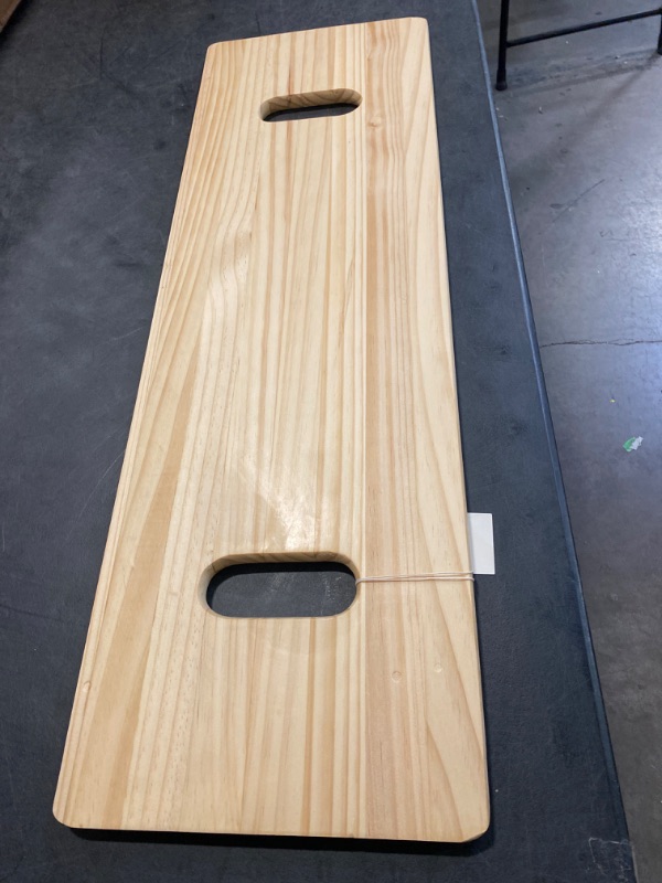 Photo 2 of DMI Transfer Board and Slide Board, FSA Eligible, Made of Heavy-Duty Wood for Patient, Senior and Handicap Move Assist and Slide Transfers, Holds up to 440 Pounds, 2 Cut out Handles, 30 x 8 x 1
