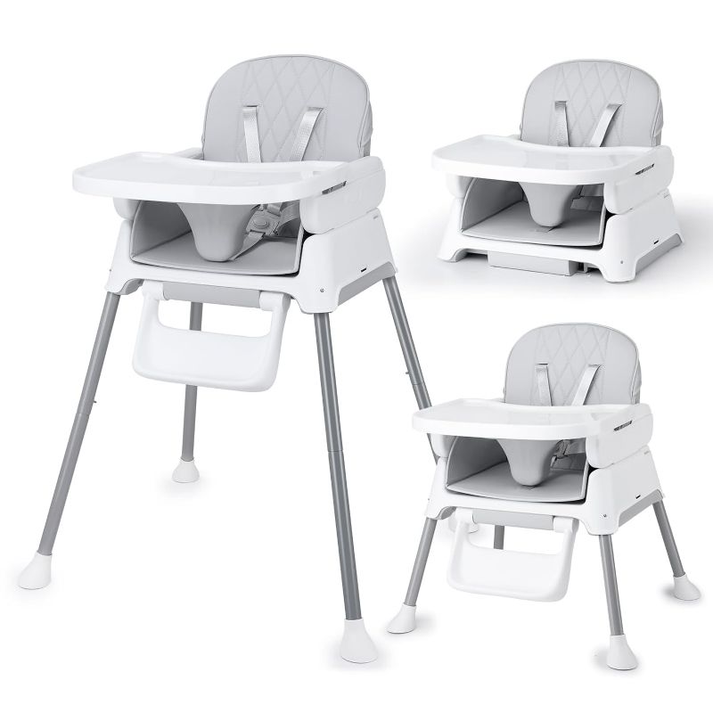 Photo 1 of 3 in 1 Baby High Chair, Bellababy Adjustable Convertible Chairs for Babies and Toddlers, Compact/Light Weight/Portable/Easy to Clean
