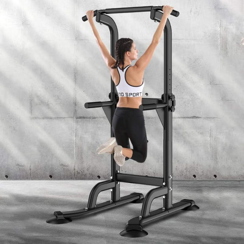 Photo 1 of SogesPower Power Tower Dip Station Pull Up Bar for Home Gym Adjustable Height Strength Training Workout Equipment,Pull Up Bar Station
