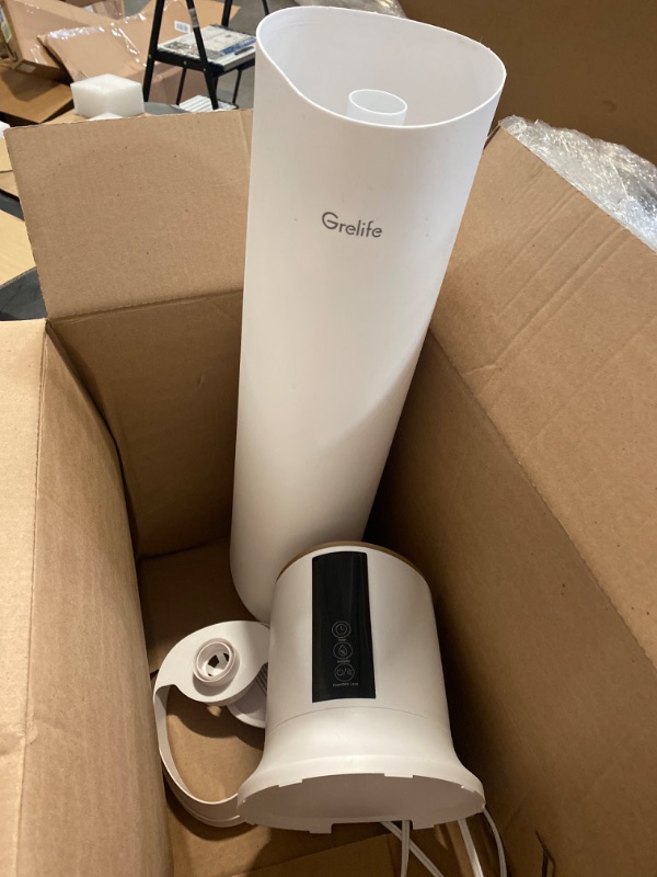 Photo 1 of Grelife 9L/2.38Gal Large Humidifiers for Bedroom Large Room, Ultrasonic Cool Mist Top Fill Humidifier with 3 Mist Speed, Remote, Quiet Tower Humidifier for Baby Home Plant Yoga Sleep
