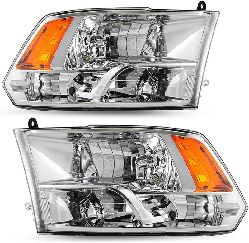 Photo 1 of JSBOYAT Headlight Assembly Replacement for 2009-2018 Dodge Ram 1500 2500 3500 Pickup Headlamp, Driver and Passenger Side HL-RM09-AMCH-Q
