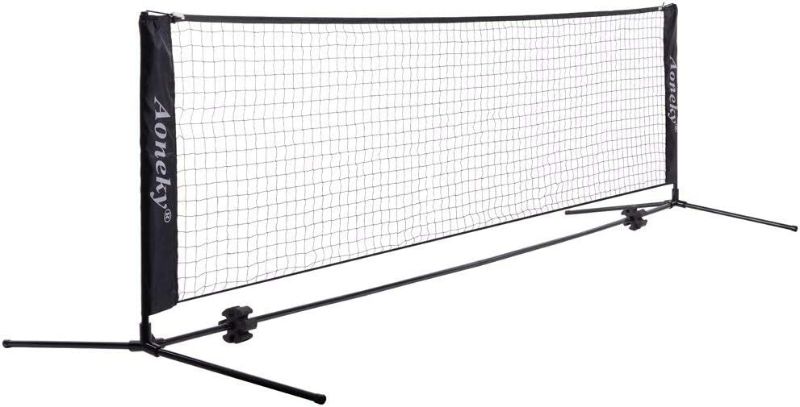Photo 1 of Aoneky Mini Portable Tennis Net for Driveway - Kids Soccer Tennis Net - Pickleball Net
