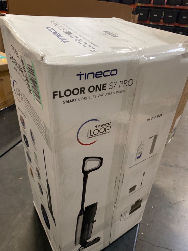 Photo 3 of Tineco Floor ONE S7 PRO Smart Cordless Floor Cleaner, Wet Dry Vacuum Cleaner & Mop for Hard Floors, LCD Display, Long Run Time, Great for Sticky Messes and Pet Hair, Centrifugal Drying Process