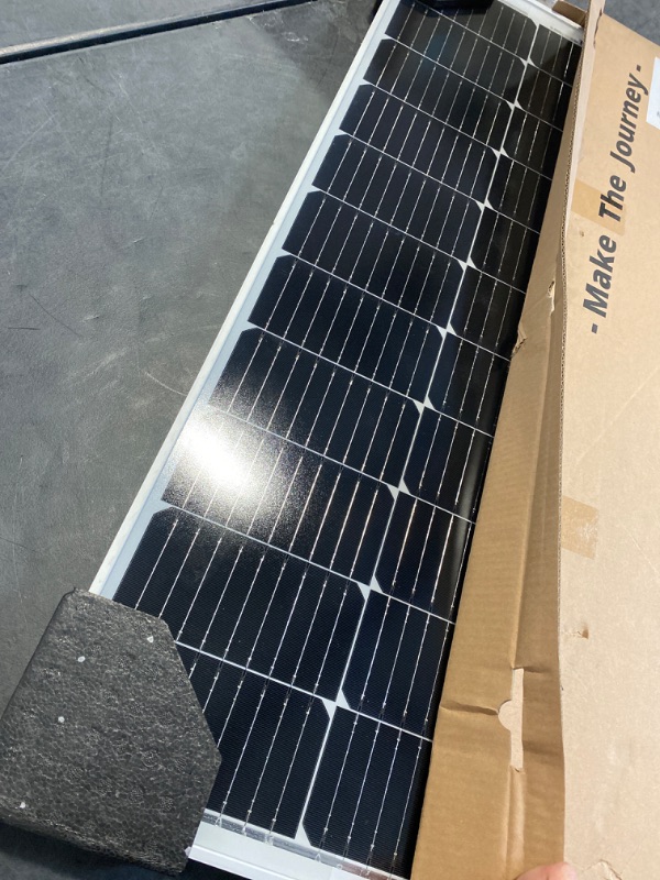 Photo 2 of BougeRV 9BB 100 Watts Mono Solar Panel,21.9% High Efficiency Half-Cut Cells Monocrystalline Technology Work with 12 Volts Charger for RV Camping Home Boat Marine Off-Grid. 100W 9BB