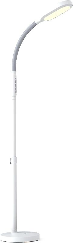 Photo 1 of Verilux®? HappyLight® Duo - 2-in-1 Light Therapy & Task Floor Lamp - UV-Free Full Spectrum LED, 10,000 LUX, Adjustable Brightness and Color, Flexible Gooseneck, and Adjustable Height
