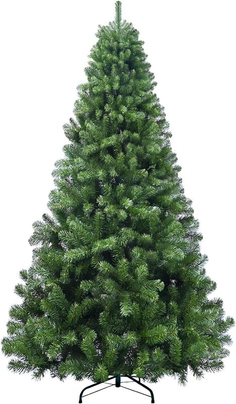 Photo 1 of 6 ft Christmas Tree, Premium Artificial Christmas Tree with 328 Branches and Metal Foldable Supports, Christmas Tree for Home, Office, Outdoor and Party Decorations, Green
