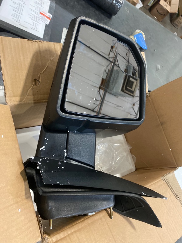 Photo 2 of 3 Pins Front Rear View Mirror Assembly Compatible with Ford F-150 2015-2020, W/Power Glass, W/O Heat, W/O Power Folding, W/O Signal Light, Replaces FL3Z17683AK, Left Driver Side
