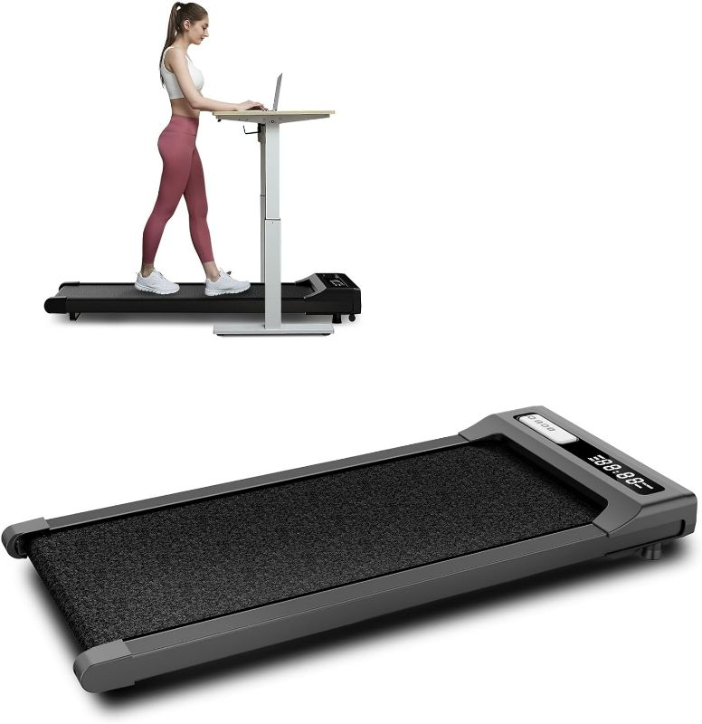 Photo 1 of Walking Pad Treadmill Under Desk, Portable Compact Desk Treadmill for WFH,2.5HP Walking Jogging Running Machine with Remote Control.
