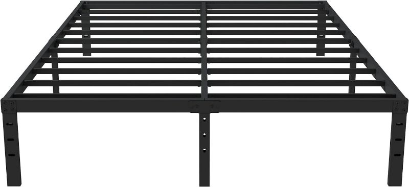 Photo 1 of California King Bed Frames No Box Spring Needed, 14 Inch Heavy Duty Metal Platform Bed Frame California King Size with Storage, 2500lbs Steel Slats Support, Easy Assembly, Black
