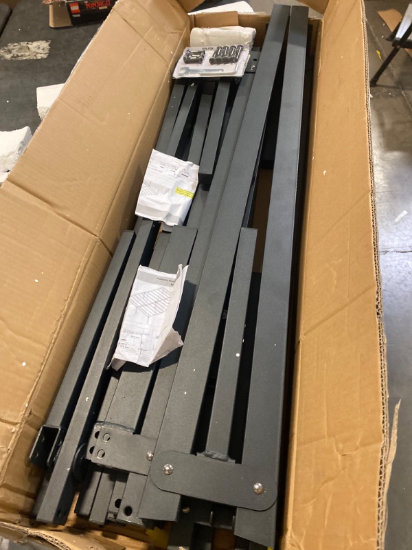 Photo 1 of California King Bed Frames No Box Spring Needed, 14 Inch Heavy Duty Metal Platform Bed Frame California King Size with Storage, 2500lbs Steel Slats Support, Easy Assembly, Black
