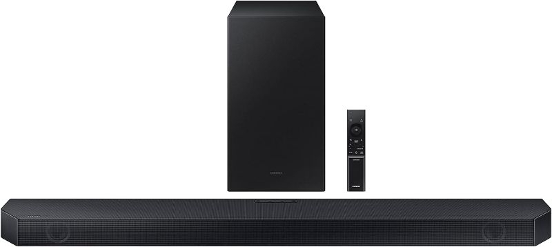 Photo 1 of (Small Speaker Only)
Read Comments** SAMSUNG HW-Q60C 3.1ch Soundbar w/Dolby Audio, Q-Symphony, Adaptive Sound Lite, HDMI eARC, Game Mode, Bluetooth, Tap Sound, Wireless Surround Sound Compatible (Newest Model),Black
