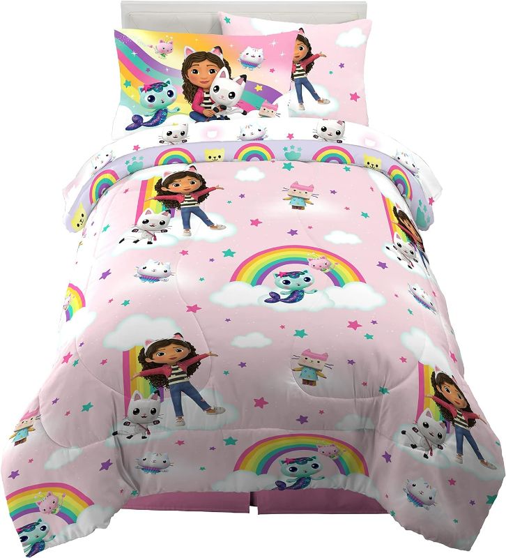 Photo 1 of Franco Gabby's Dollhouse Kids Bedding Super Soft Comforter and Sheet Set with Sham, 5 Piece Twin Size, (Officially Licensed Product)
