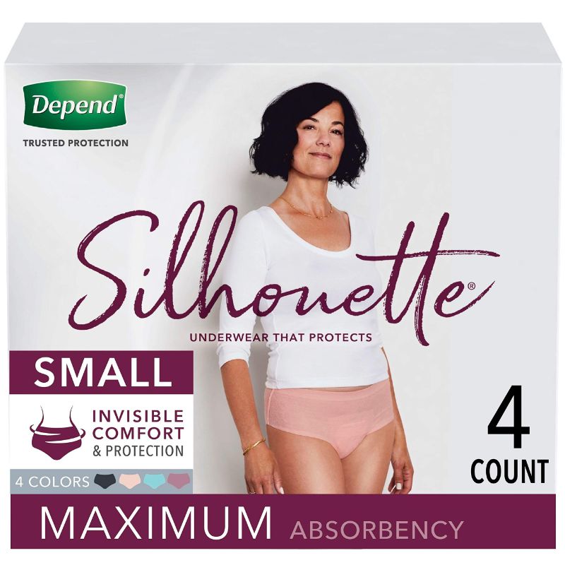 Photo 1 of Depends Silhouette, Underwear That Protects, Size Small, Pink, 26 Count, Maximum Absorbancy
