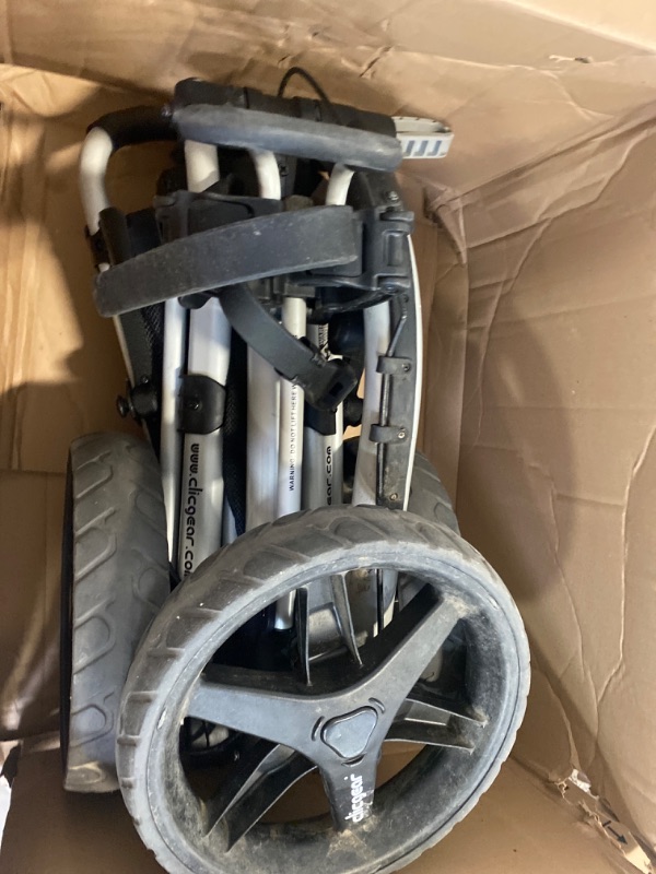 Photo 2 of Clicgear Rovic Model RV1S Golf Push Cart with 360 Degree Swivel Front Wheel, Foldable 3-Wheel Golf Cart
