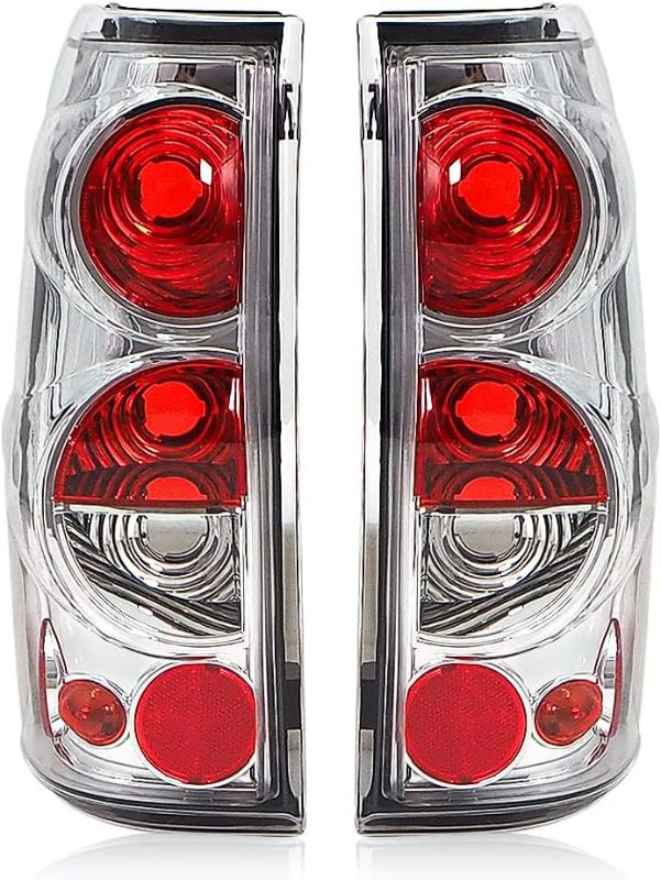 Photo 1 of Tail Brake Lights Assembly Rear Lamps Replacement for 1999-2006 Chevy Silverado 1500 2500 3500/2007 Silverado with Classic Body Style/ 1999-2002 GMC Sierra 1500 2500 3500 (Chrome)
