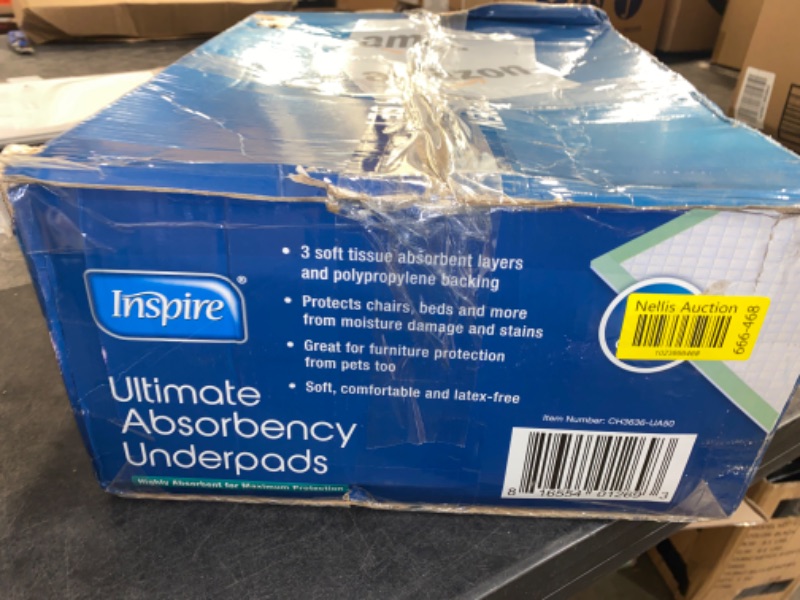 Photo 3 of Inspire Extra Large Super Absorbent Bed Pads for Incontinence Disposable 36 x 36 in. 125 Gram | Ultra MAX Absorbent with Polymer Incontinence Bed Pads Liner Chucks Pads Disposable Puppy Pad Large 36" X 36" Pack of 50