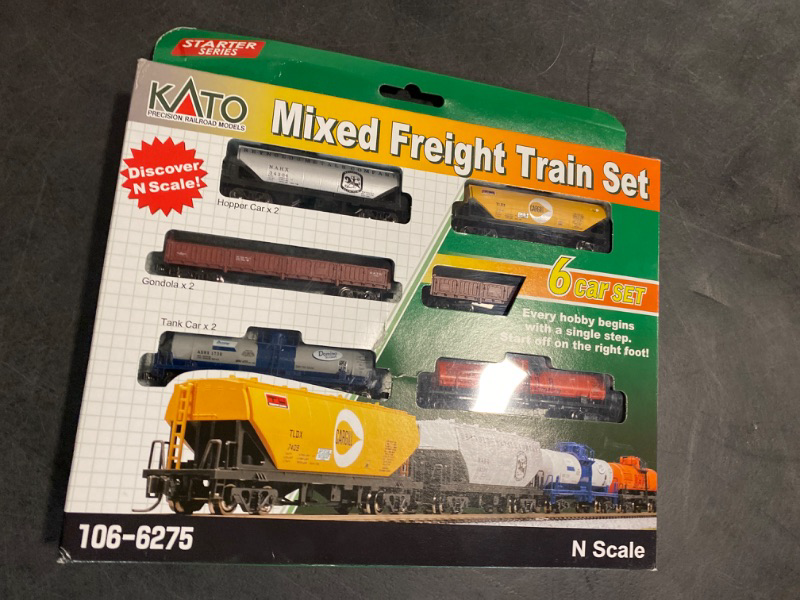 Photo 2 of Kato 106-6275, N Scale Mixed 6-Car Add-on Freight Set