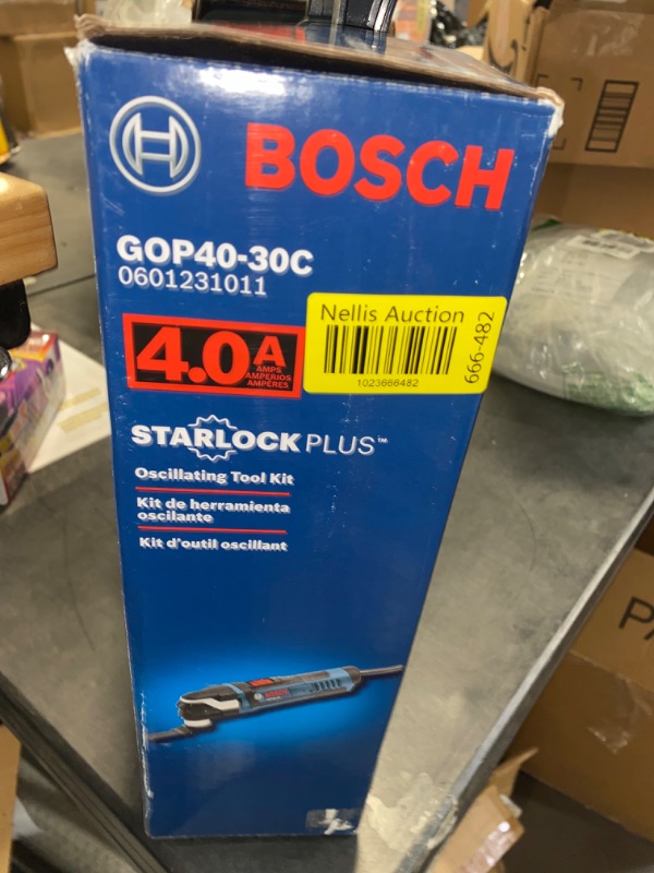 Photo 3 of BOSCH Power Tools Oscillating Saw - GOP40-30C â€“ StarlockPlus 4.0 Amp Oscillating MultiTool Kit Oscillating Tool Kit Has No-touch Blade-Change System, 32 Accessories and Case