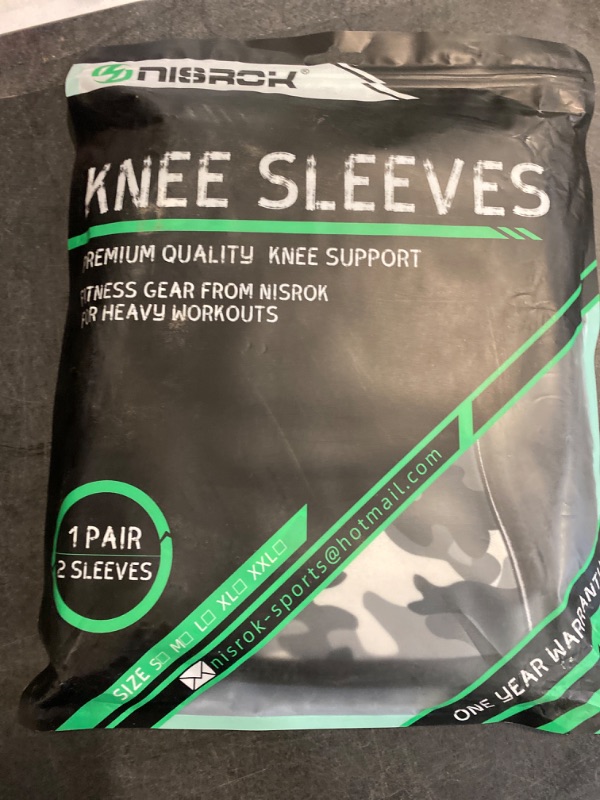 Photo 1 of XL - Knee Sleeves (1 Pair), 7mm Neoprene Compression Knee Braces, Great Support for Cross Training, Weightlifting, Powerlifting, Squats, Basketball and More
