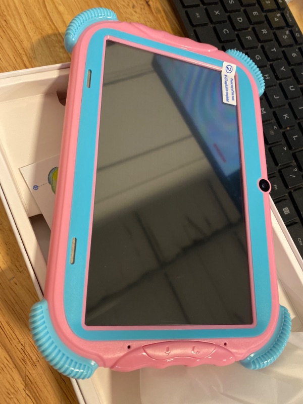Photo 2 of Antemper 7 inch Kids Tablet,Kids Learning Tablet,Android 11 Bluetooth Wifi,Quad Core Processor,32GB ROM,HD IPS Screen,for Kids Parental Control Pre-Installed Free Education Apps,Pink
