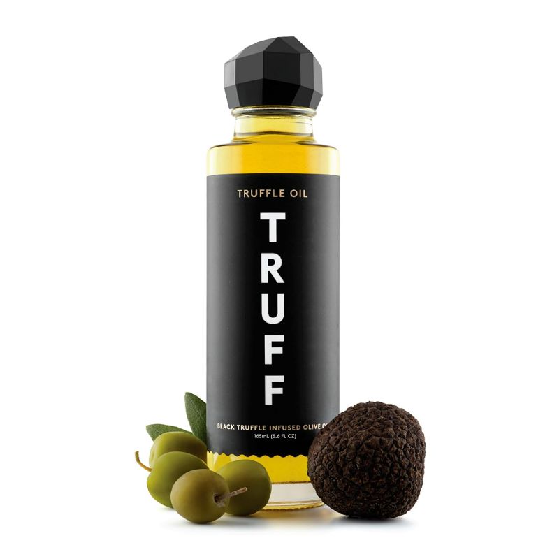 Photo 1 of TRUFF Black Truffle Oil - Black Truffle Infused Olive Oil - Gourmet Dressing, Seasoning, Marinade, or Drizzle, Non-GMO, Gluten-Free, 5.6 fl.oz

