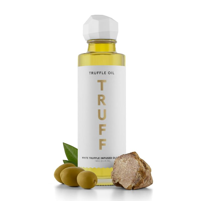 Photo 1 of TRUFF White Truffle Oil - White Truffle Infused Olive Oil - Gourmet Dressing, Seasoning, Marinade, or Drizzle, Non-GMO, Gluten-Free, 5.6 fl.oz
