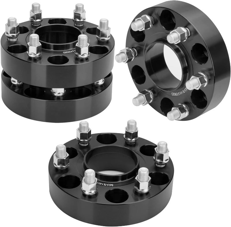 Photo 1 of MS 6x5.5 Wheel Spacers, 2" 6X139.7 Wheel Adapters 78.1mm Hub Bore with M14x1.5 Studs Compatible with Silverado Sierra |
Suburban | Express 1500 | Escalade | Yukon | Ram 1500 | Savana- Pack of 4 Black