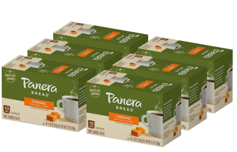 Photo 1 of Panera Bread Caramel Light Roast Coffee, Single Serve 60 Count Pods (6 Packs of 10)