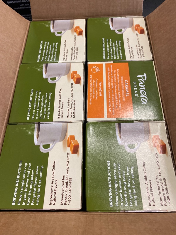 Photo 2 of Panera Bread Caramel Light Roast Coffee, Single Serve 60 Count Pods (6 Packs of 10)