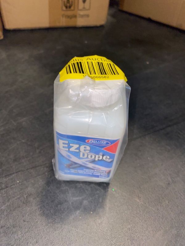 Photo 2 of Eze , Tissue Shrink, 250ml Deluxe Materials--Specially Formulated Water Soluble Dope for shrinking, strengthening and wind-proofing model tissue paper. It is non flammable, has little odor and dries rapidly to a semi-matt finish. Use to apply tissue decor