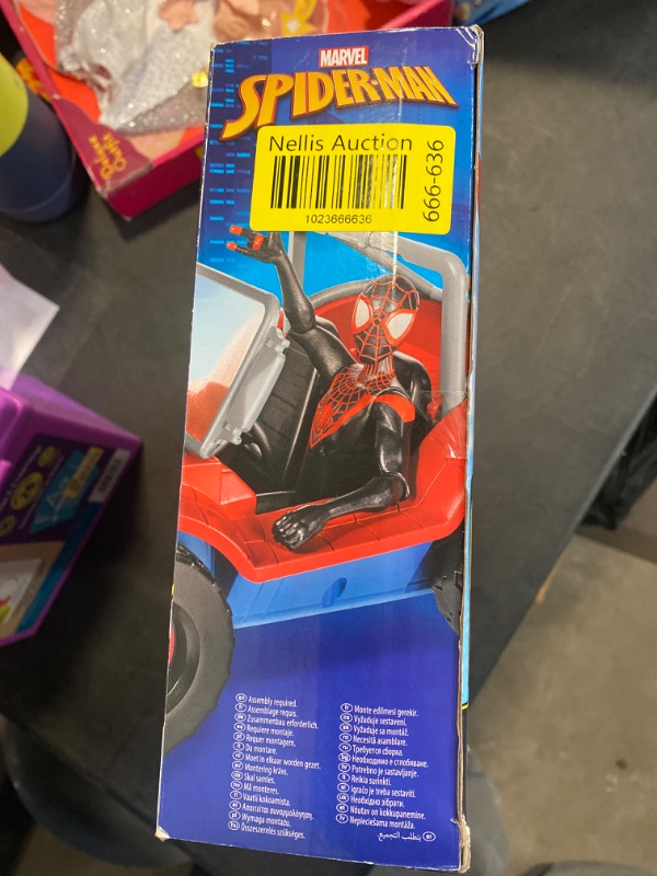 Photo 1 of Marvel Spider-Man Spider-Mobile 6-Inch-Scale Vehicle with Miles Morales Action Figure, Toys for Kids Ages 4 and Up