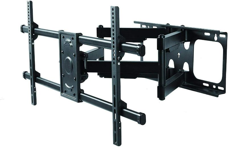 Photo 1 of Stellar Mount Industrial Quality Heavy Duty Full Motion Dual Arm Articulating TV Wall Mount Bracket for 37" to 102" OLED, LED, Plasma TVs - Tilt and Swivel for Pleasant Viewing + Reduced Glare

