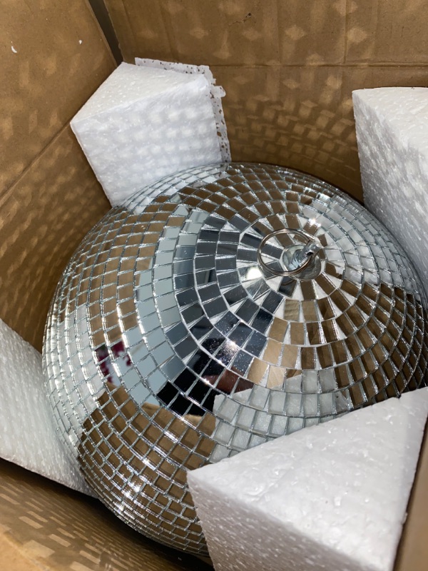 Photo 2 of Disco Ball Mirror Ball 12 inch Mirror Ball Large Disco Ball Disco Ball 12 inch,Hanging Party Disco Ball for Party Design,Wedding Decoration.
