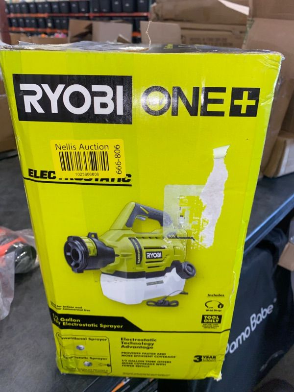 Photo 3 of RYOBI ONE+ 18V Cordless Electrostatic 0.5 Gal. Sprayer (Tool Only), P2809BTL
