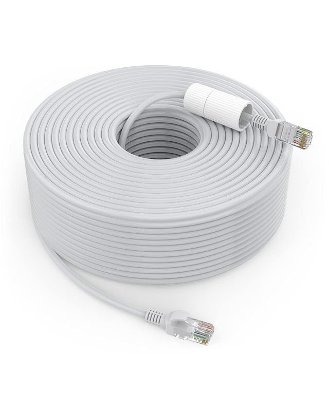 Photo 1 of ANNKE 100 FT Cat5e Internet High-Speed Network Cable, High-Speed PoE Ethernet Cable IP Camera and NVR System, Modem, PC, Consoles, etc., Compatible for Indoor/Outdoor Use
